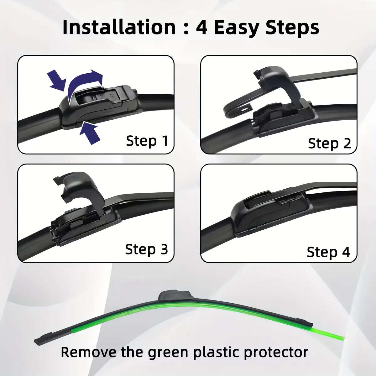 Windshield Wipers Color Suitable For Mitsubishi Asx Outlander Quantity 3 Piece Set