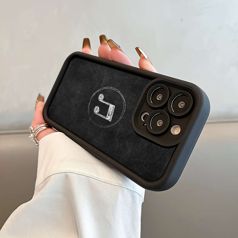 1Pc Mixed Color For iPhone 14 Pro Graffiti Musical Note Phone Case