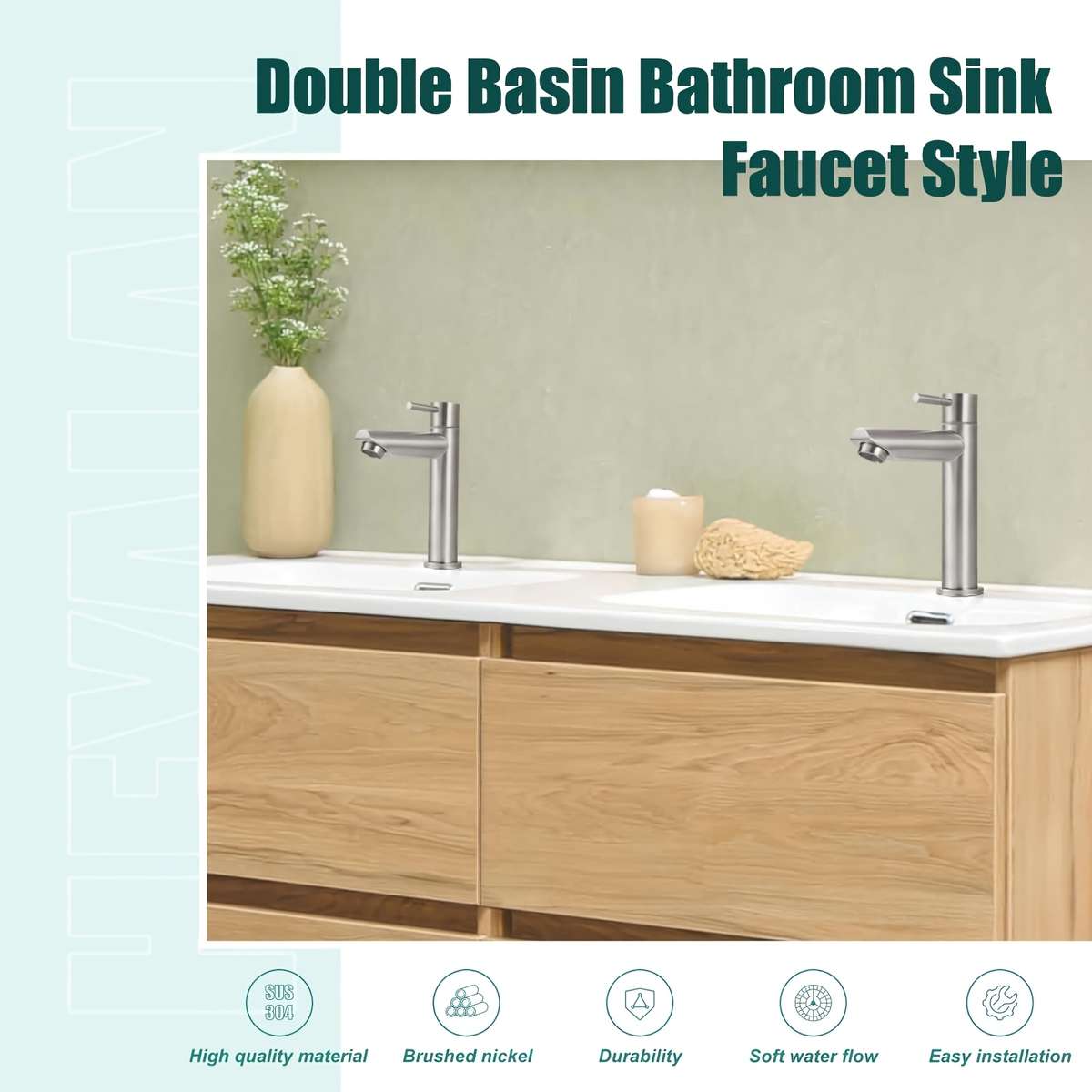 Faucet Chromium Quantity 2Pcs