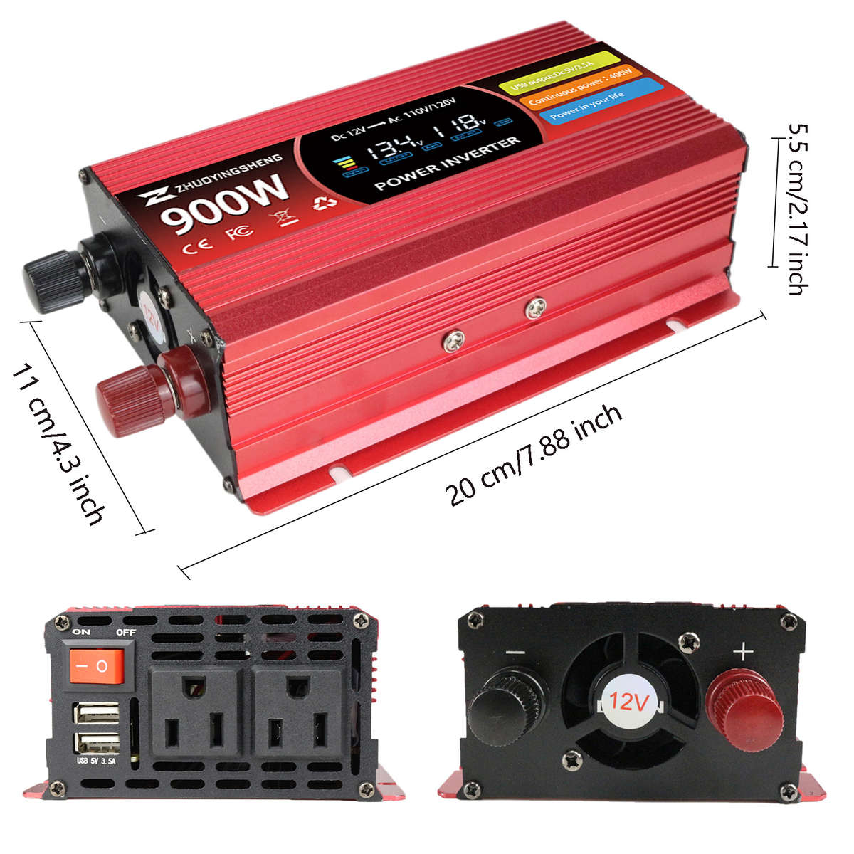 Inverter Model 2500W1000W Continuous Us