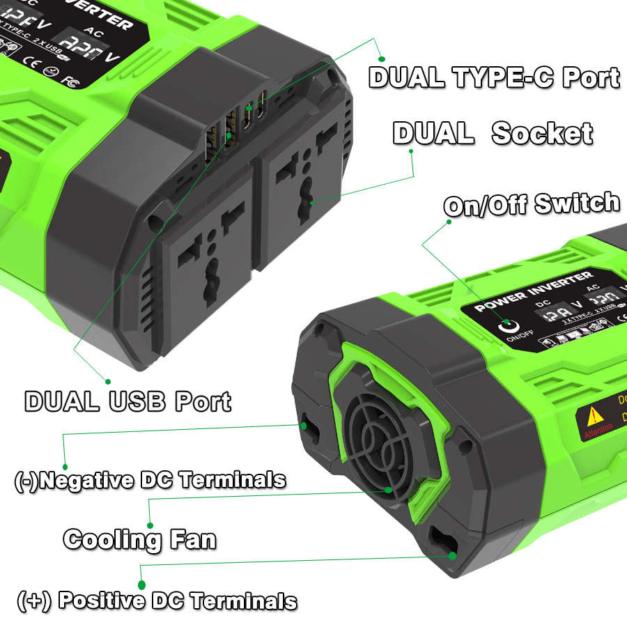 Inverter Model 110V Universal Socket Capacity300W