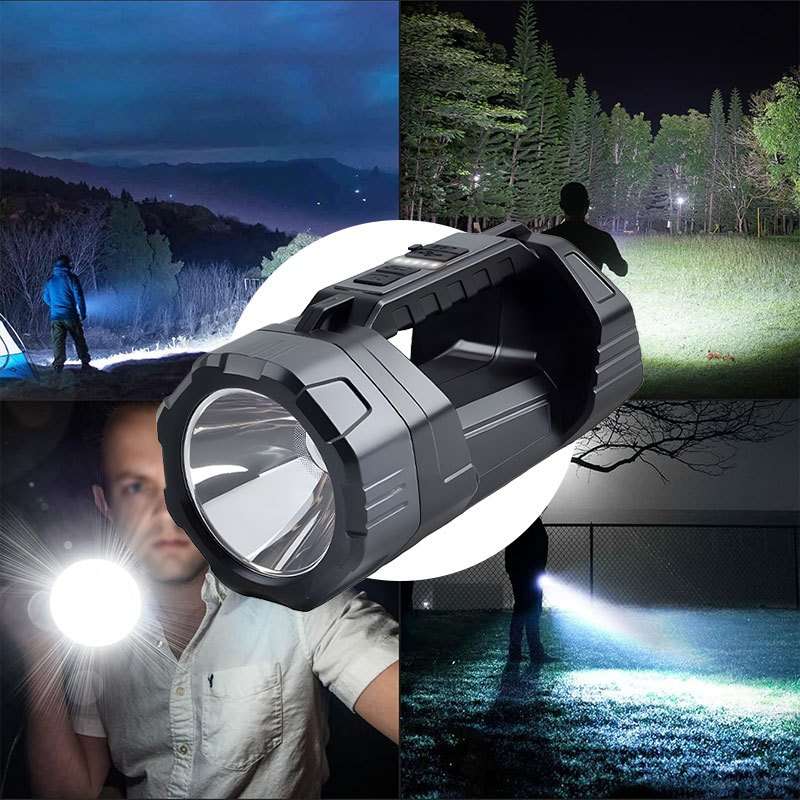 Advanced 1Pc Led Handheld Light With Battery Level Outdoor Reliable Solution