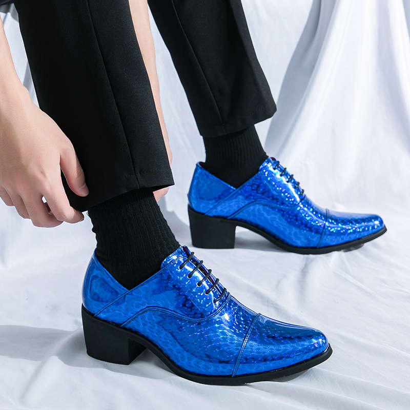 Mens Leather Shoes Color Blue Sizeuk 7