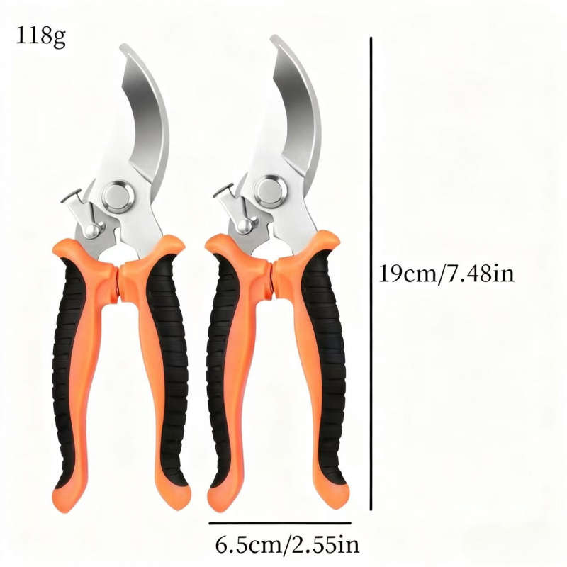 Pruning Shears Color Orange And Red Quantity2Pcs