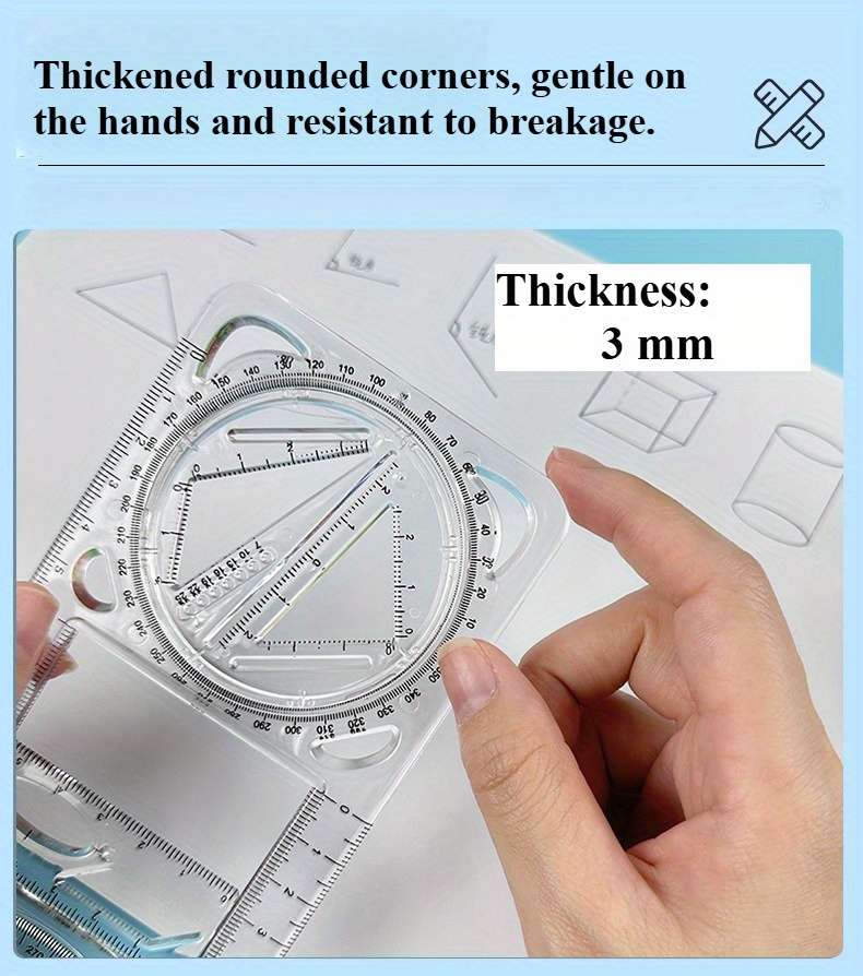 Ruler Color Multifunctional Ruler Size21.5Cm