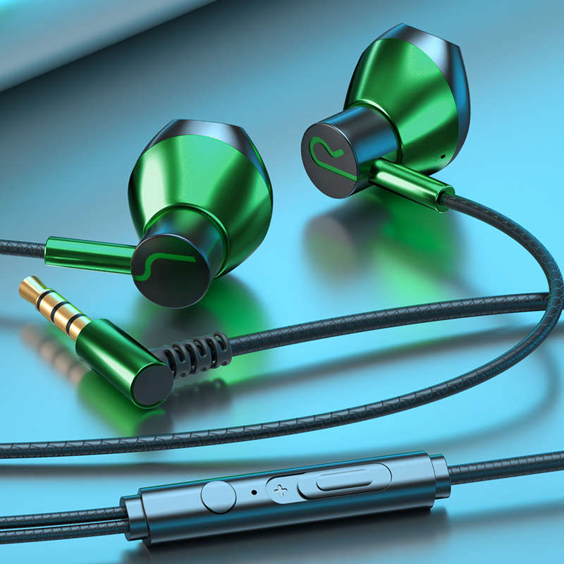 Wired Headphones Green 3.5Mm