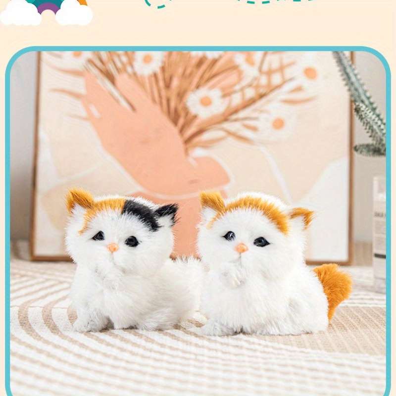 Plush Toyss color White Cat size Pet Companion