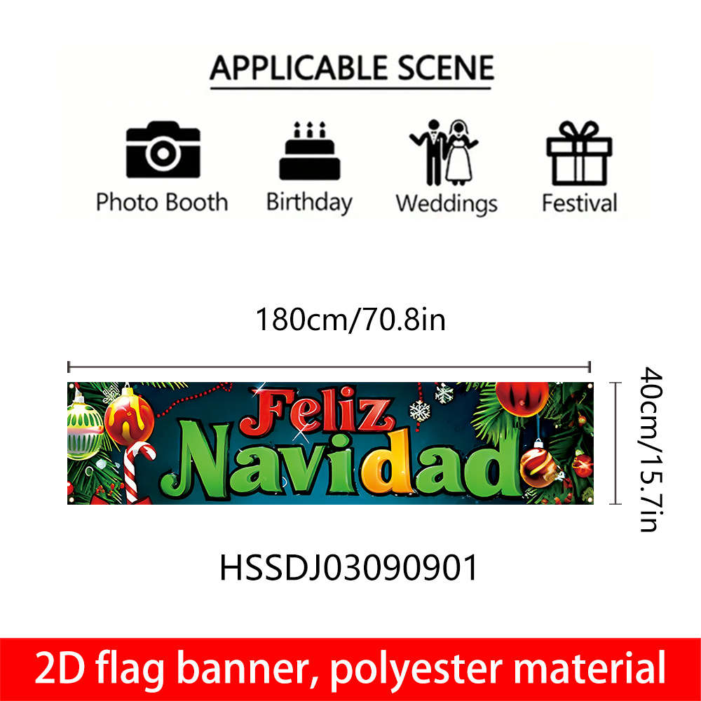 Christmas Decorations Material Polyester Size 180Cmx40Cm 70.8Inx15.7In