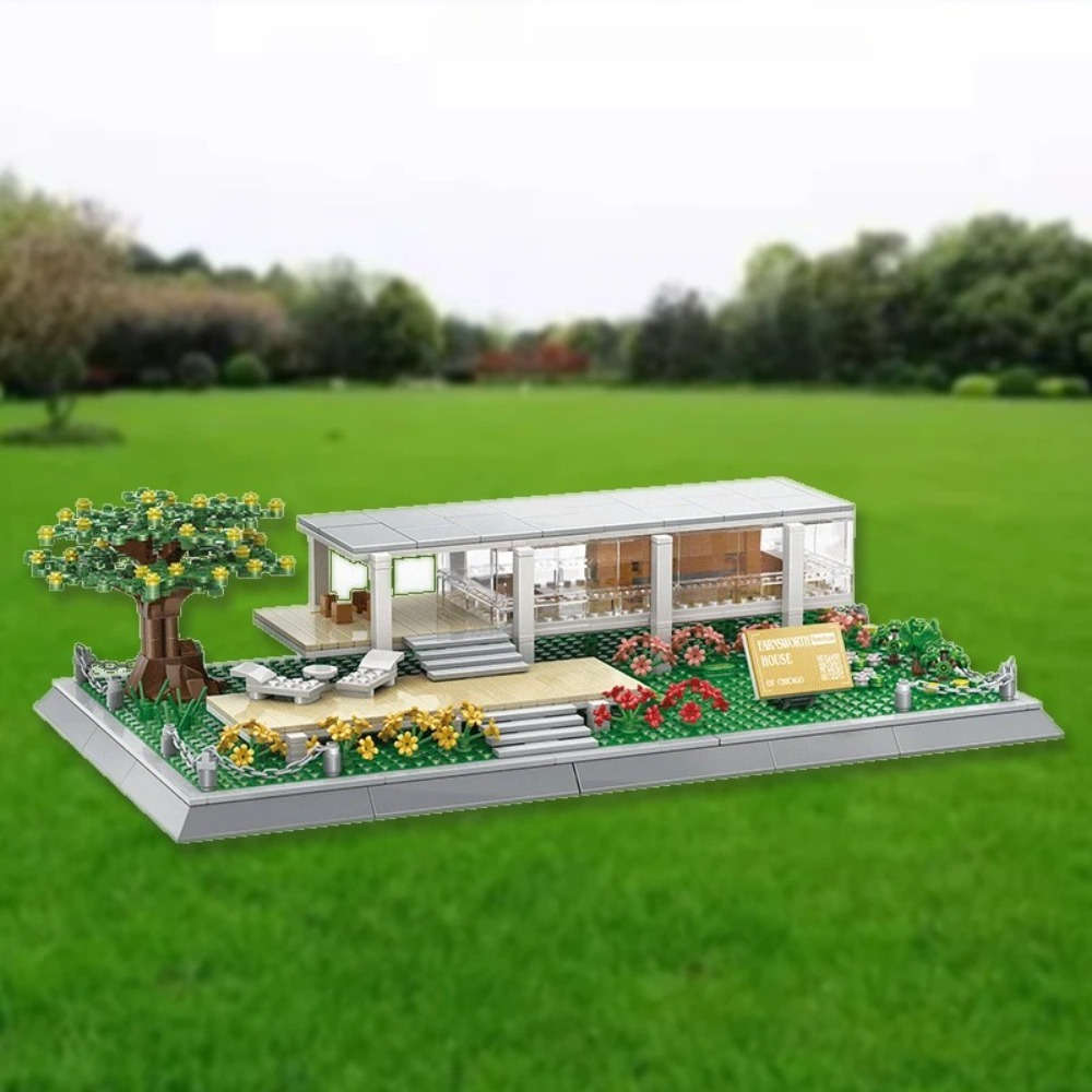 Building Toy Architectural Model Toy Set Color Farnsworth Residence