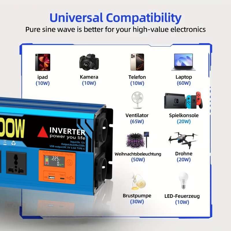 Inverter Model 12V220V 600W