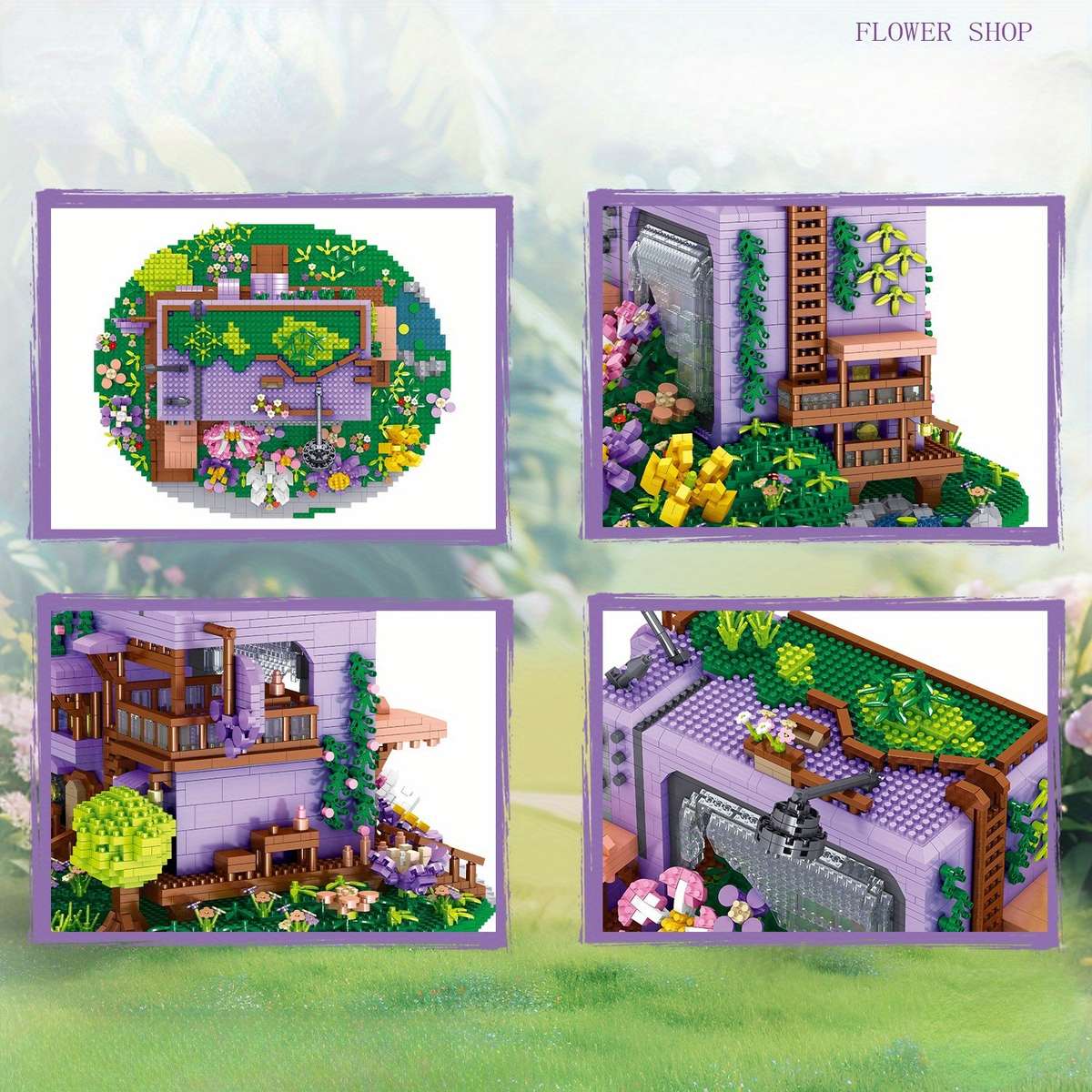 3D Building Model Puzzle Set Color Without Box