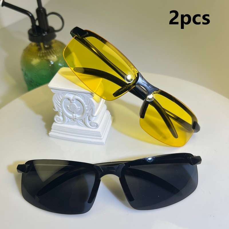 Cycling Glasses Color 2 Pack  Yellow  Black 2Pcs