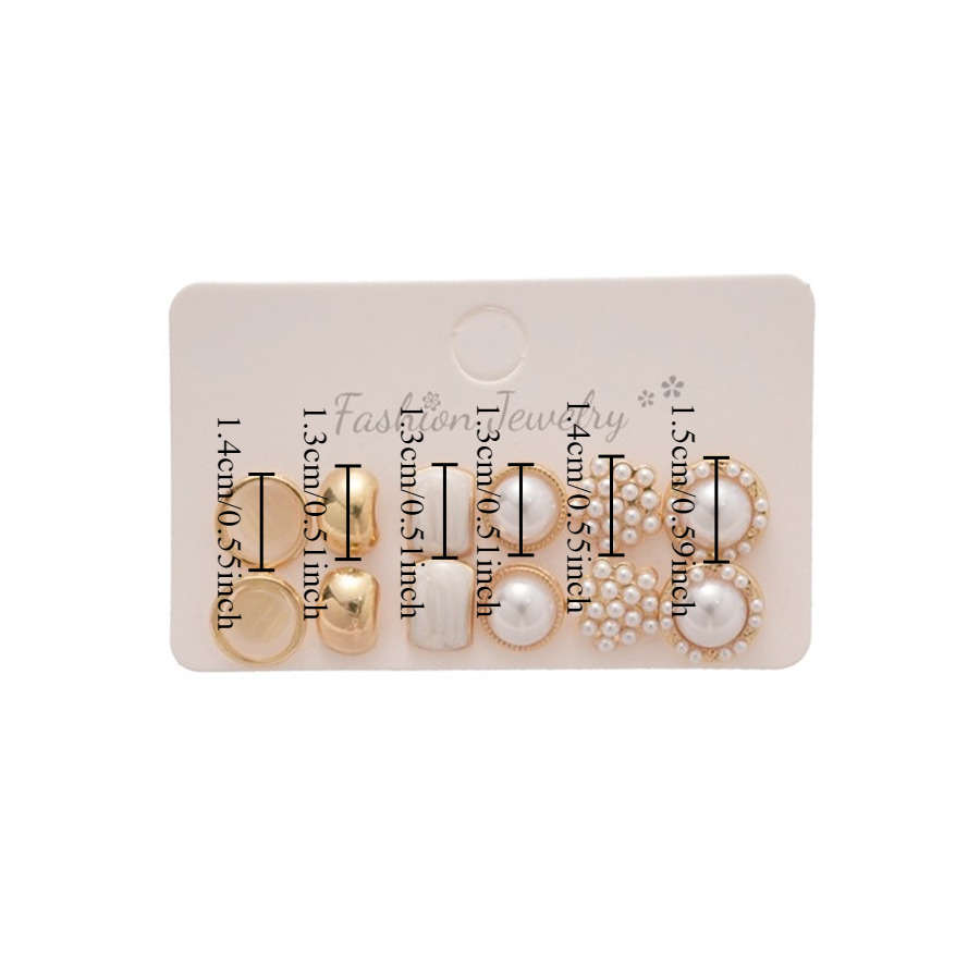 Women S Earrings Color 3 Pair Pack  White 2