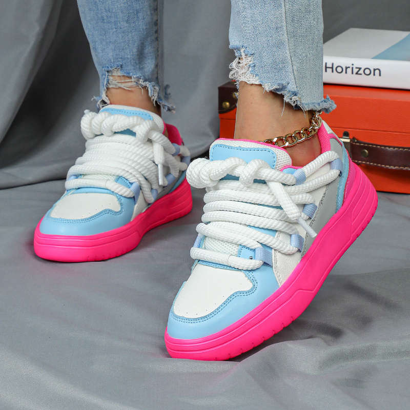 Women S Sneakers Color White Blue Pink Sizeuk 10.5