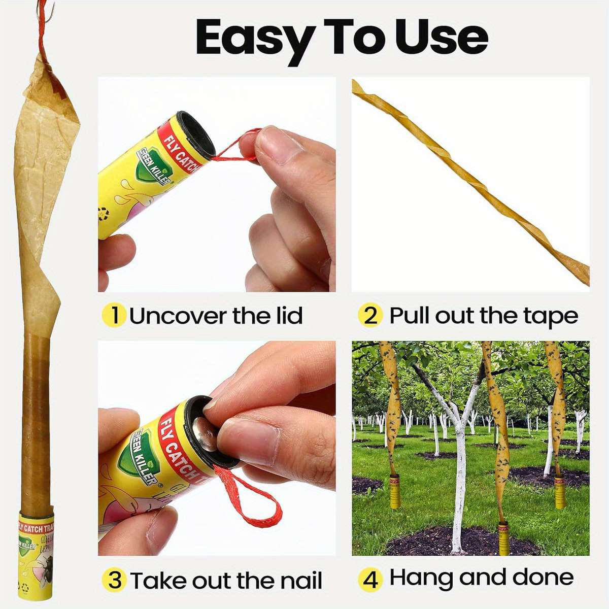 Fruit Fly Traps Color Fly Tape Quantity No. 3 8 Pack
