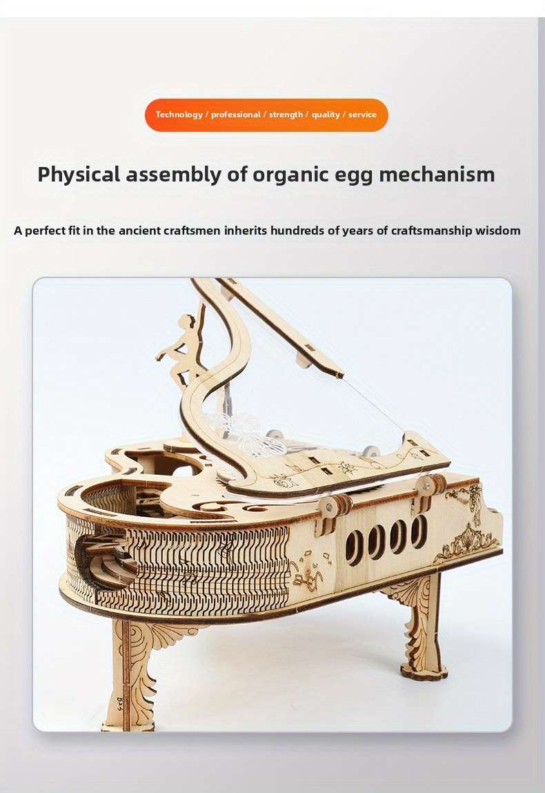 3D Puzzle Musical Instrument Model Color Piano Music Box