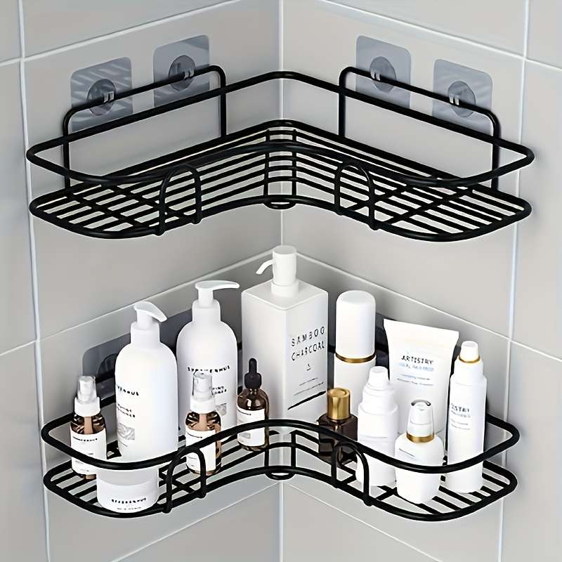 Bathroom Storage Rack Color White Model  2 Auxiliary Hooks