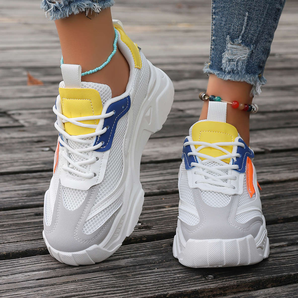 Women S Sneakers Color Blue And White Sizeuk 6