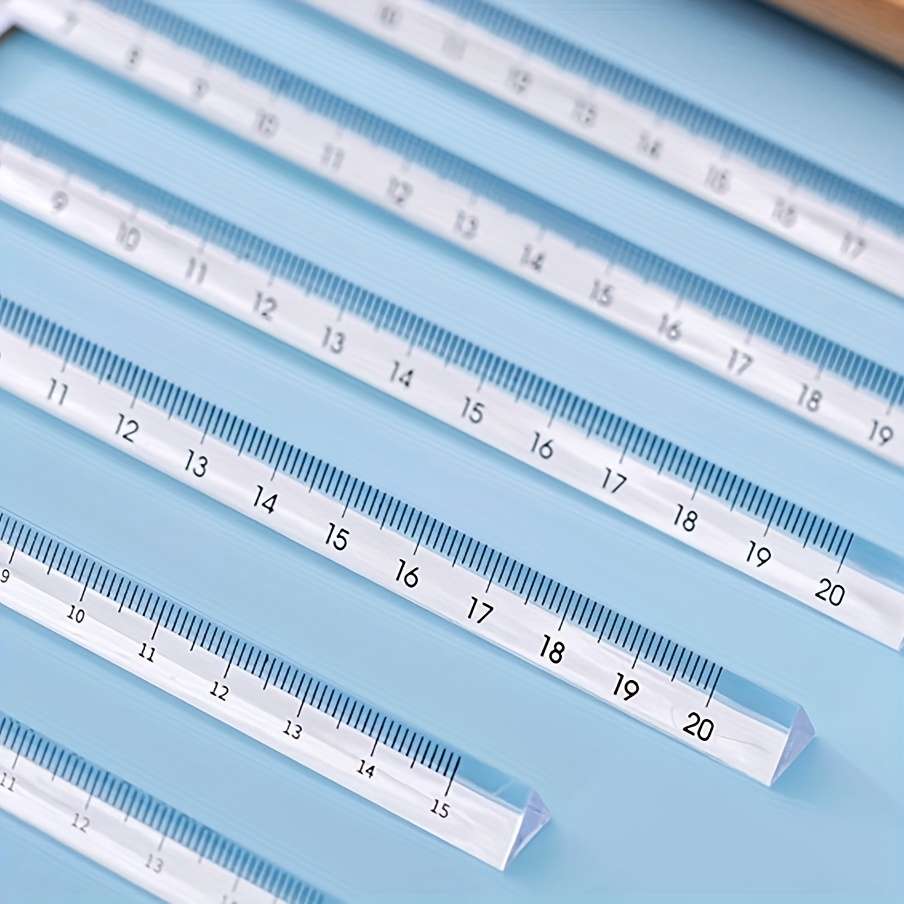 Ruler Model 1 Transparent Plastic Triangle Ruler20Cm