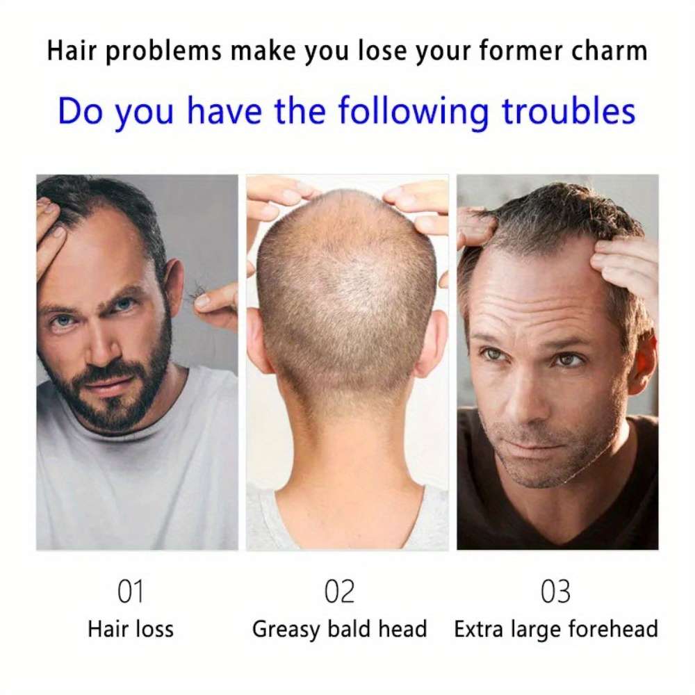 Black Mens Wigs Size 16X18Cm