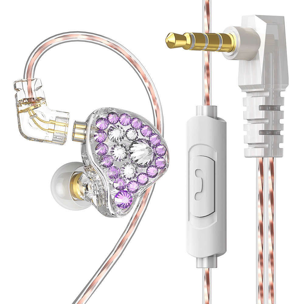 Wired Headphones 1.2M With Wheat-Purple