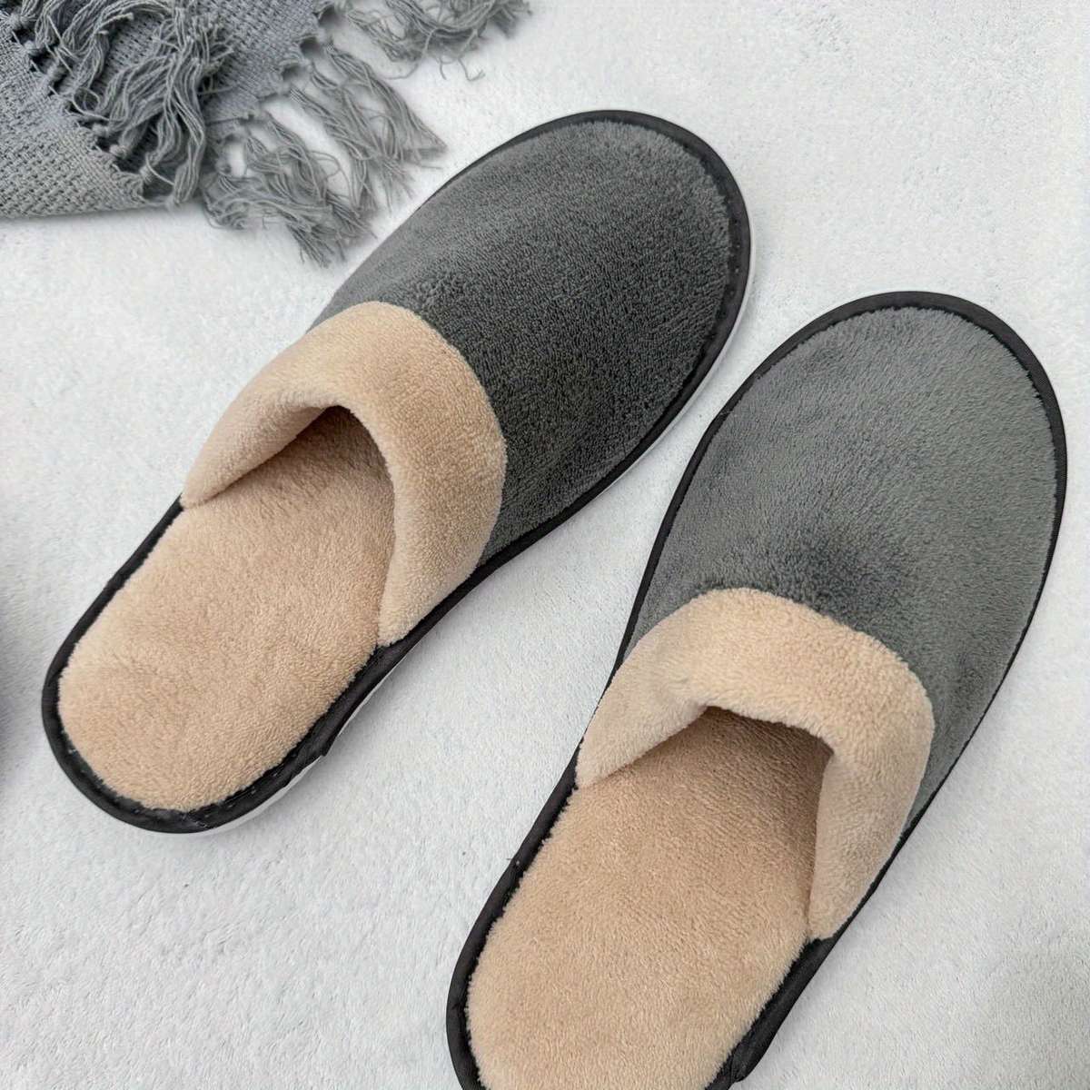 Cotton Slippers Color Grey Sizeuk 9.5