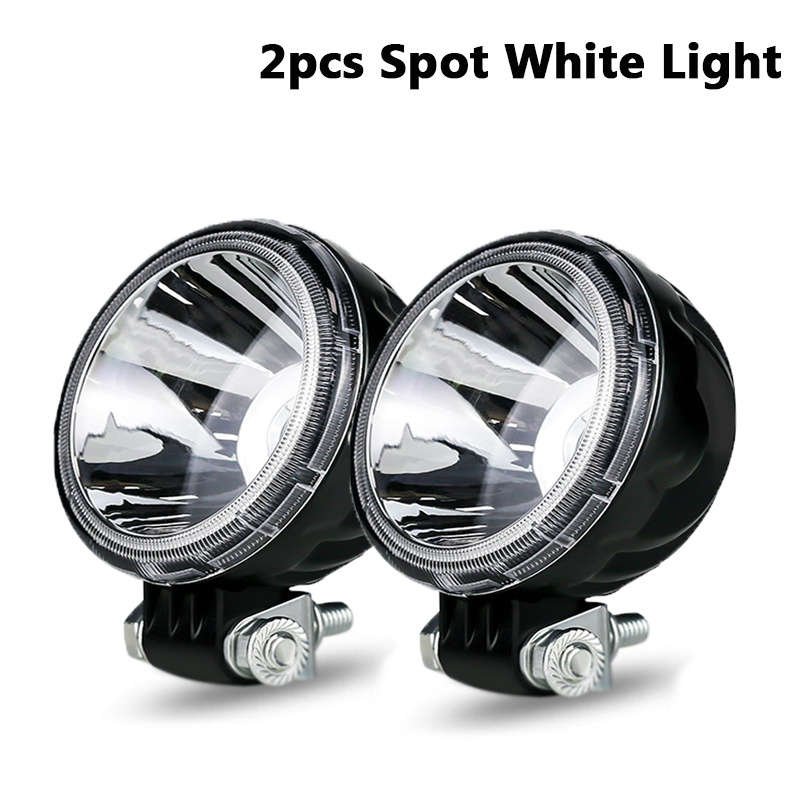 Car Lights Color 2Pcs Spot White