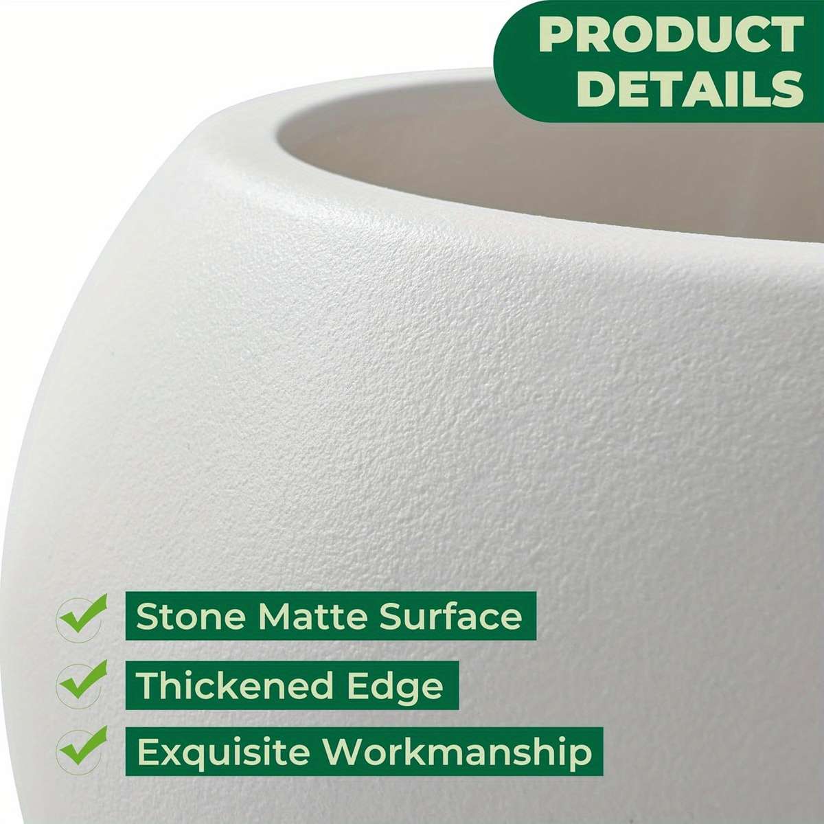 Flowerpot Color White Stylec5113 23X18Cm