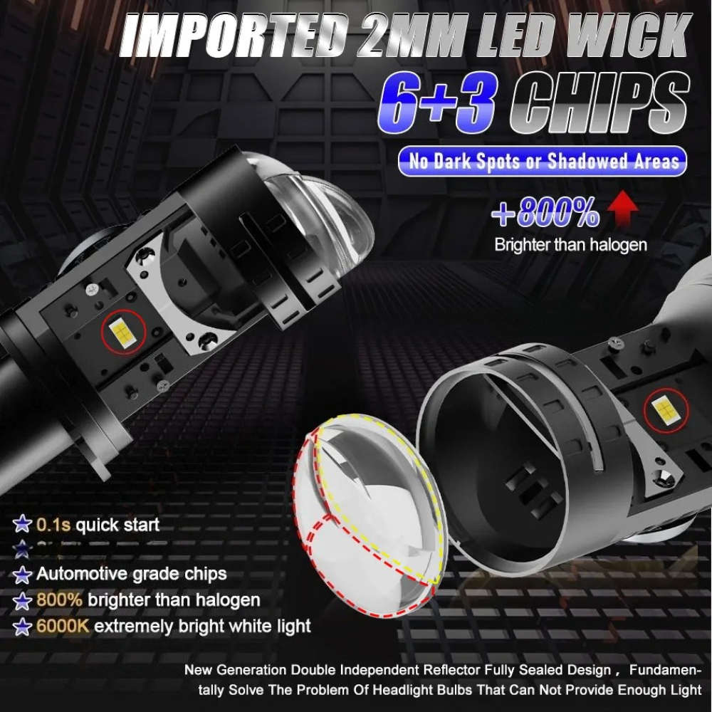 Car Lights Color 2Pcs H4