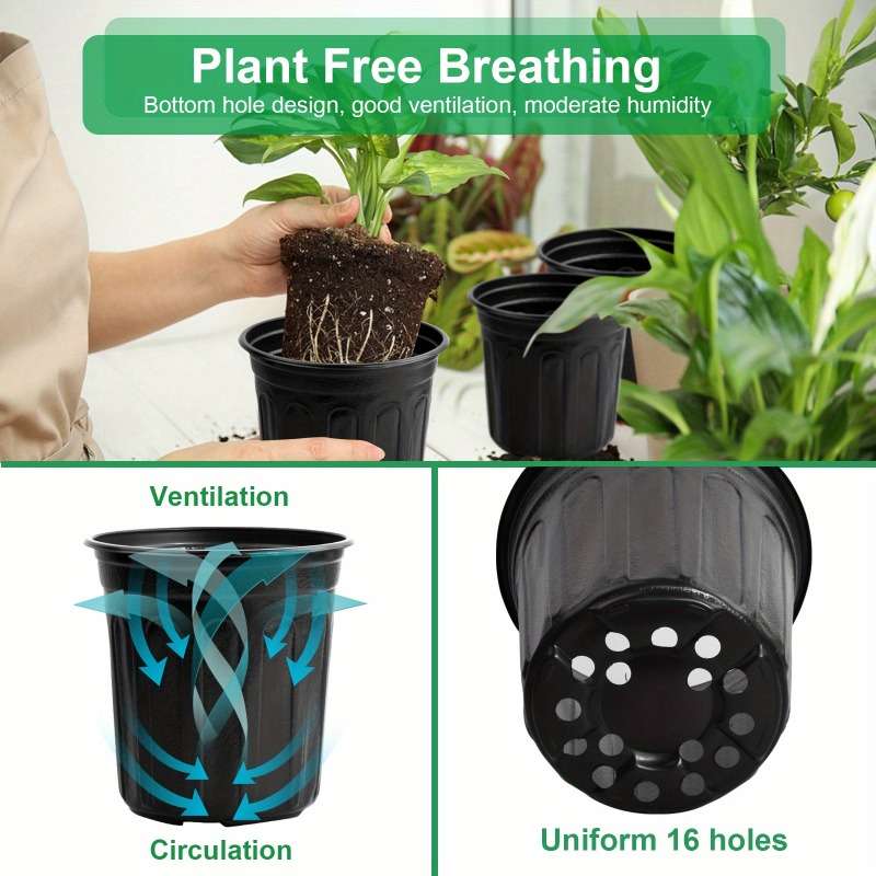 Flowerpot Color Ink Black Quantity5Pcs