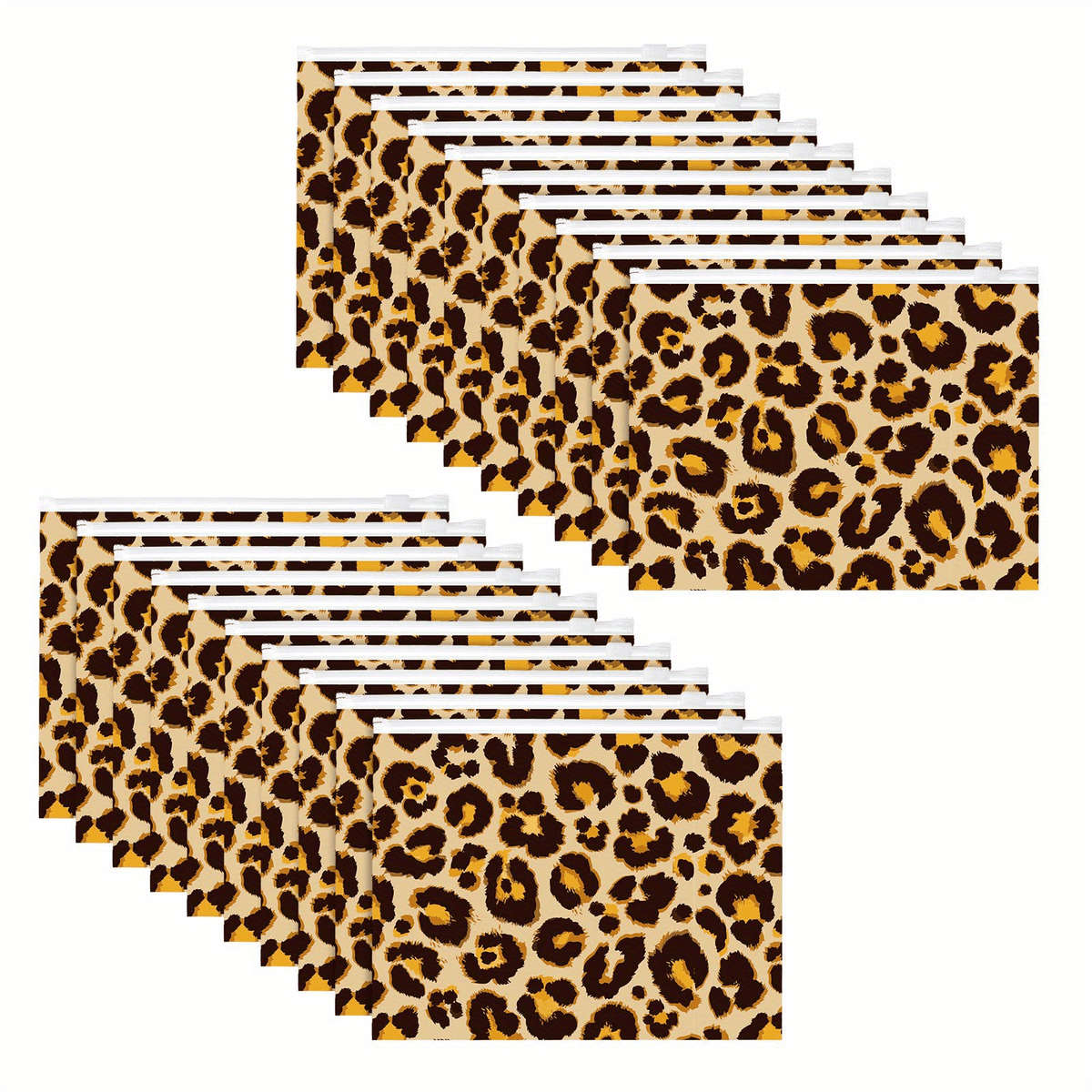 Storage Bag Color 5Pcs Leopard Print Cosmetic Bag