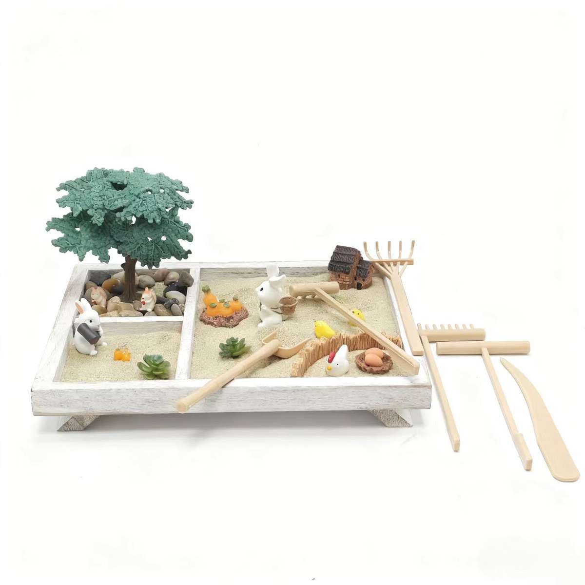 Miniature Farm Zen Sand Scene Kit Rabbit
