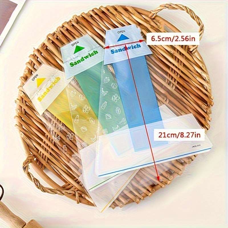 Food Storage Bags Color Yellow Size50Ps