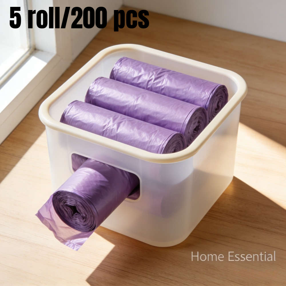 Trash Bagpurple5 Rolls200 Pieces