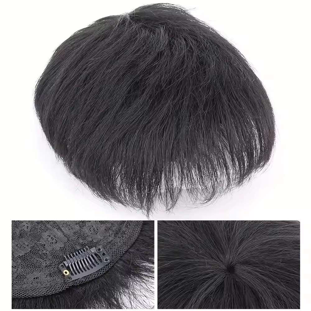 Black Mens Wigs Size 16X18Cm