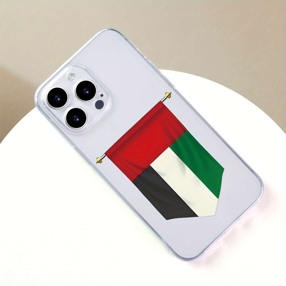 1Pc Transparent For iPhone 8 Plus United Arab Emirates Flag Phone Case