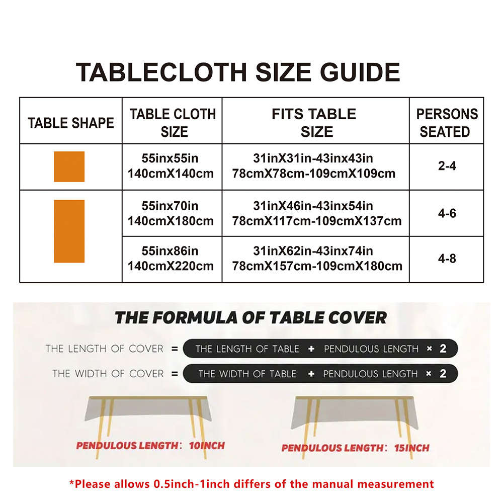 Christmas Tablecloth Size 140Cmx180Cm  55Inx70In  Quantity 1Pc