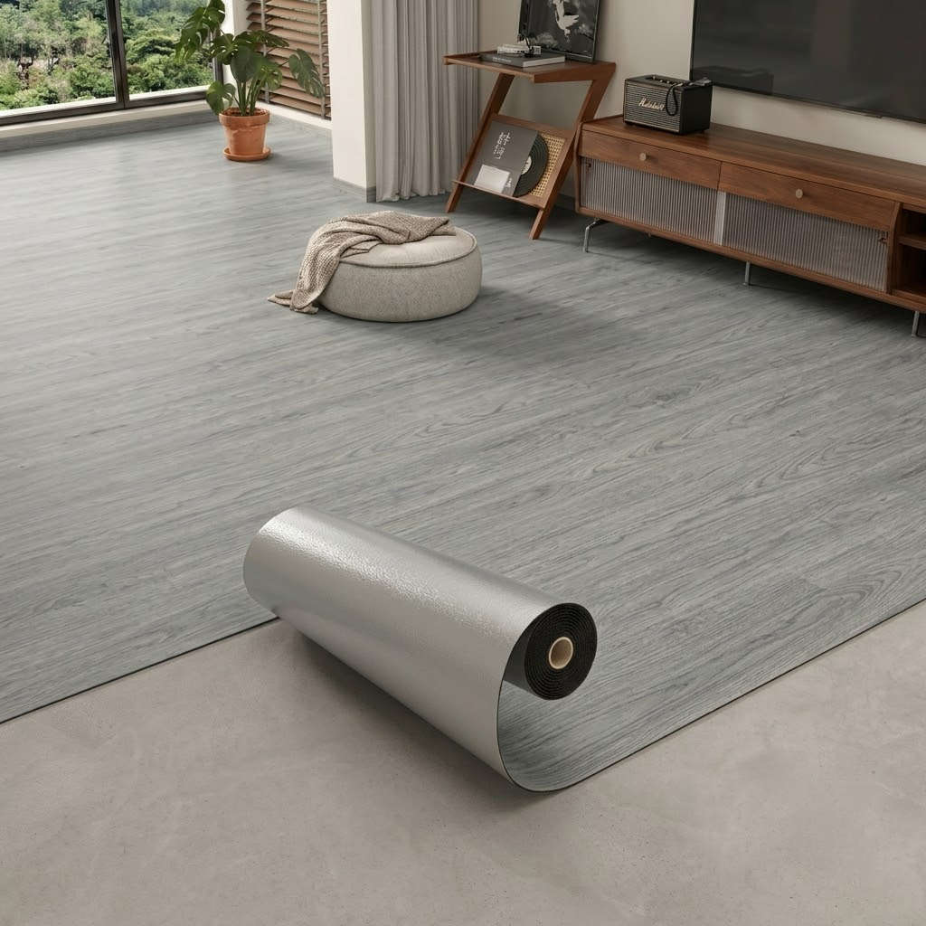 Self Adhesive Floor Stickers Whitewashed Ash