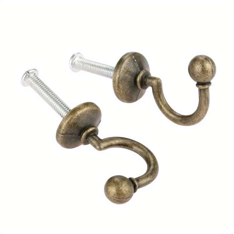 Set Of 10 Vintage Style Bronze Wall Hooks Metal Hangers Quantity 10pcs