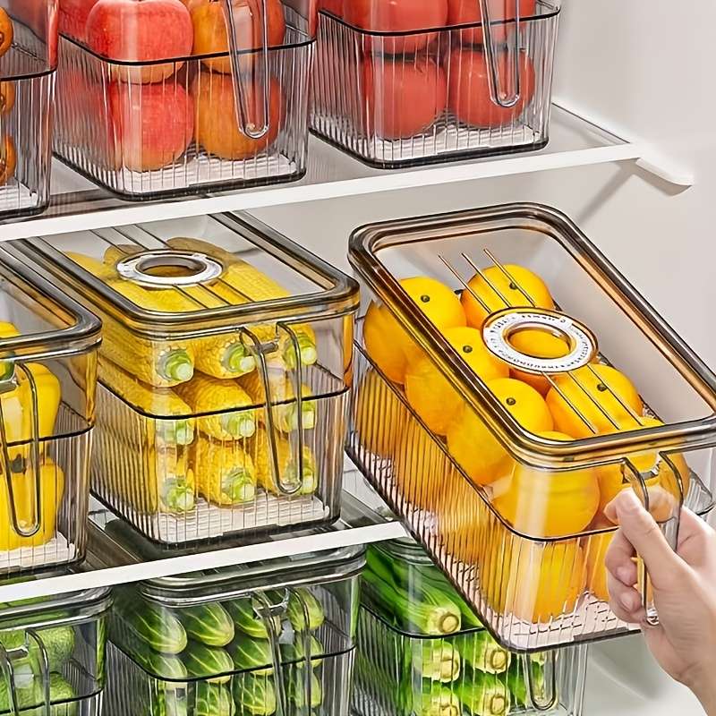 Antibacterial Box Transparent Set Of 3 1 Lid1 Box1 Draining Tray