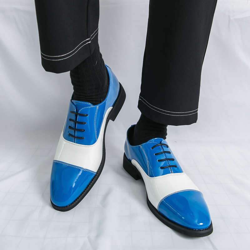 Mens Leather Shoes Color Black White Red Sizeuk 5.5