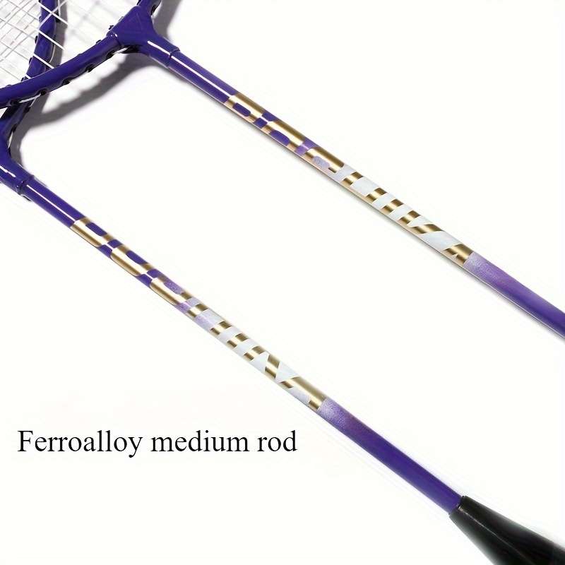 Badminton Racket Color 3 Balls  A Pair Of Purple Balls