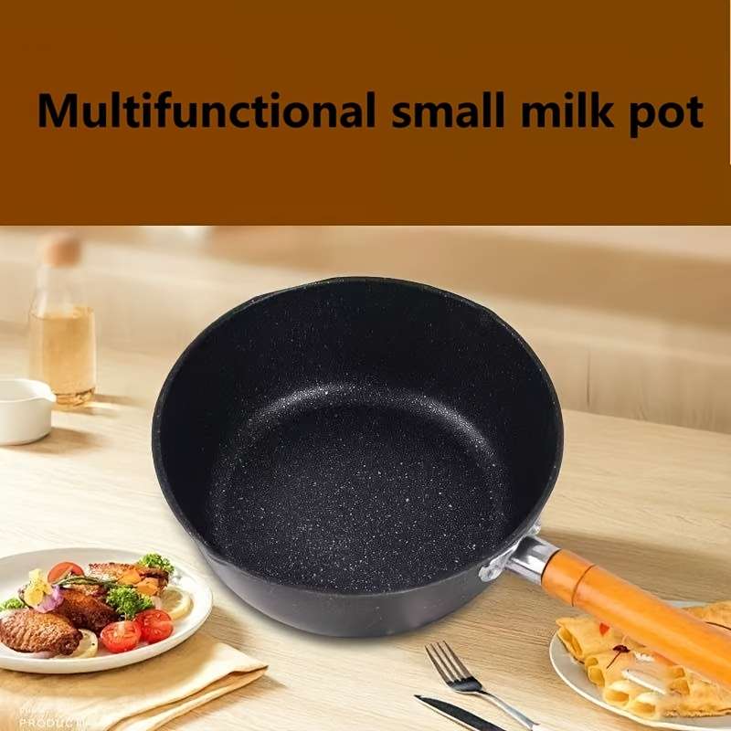 Black 7.09-Inch Cast Iron Milk Pot