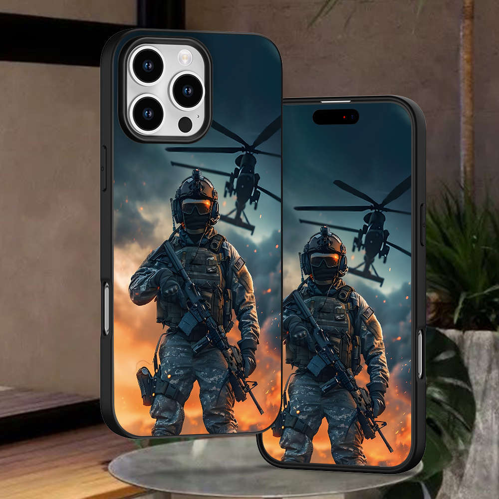 1Pc Black For iPhone 11 Cool Patterns Phone Case