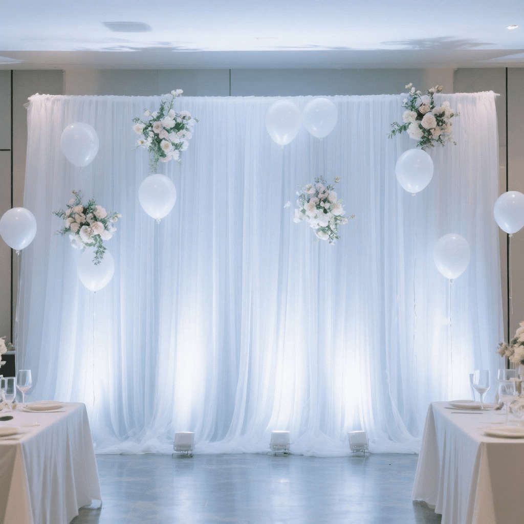 Wedding Supplies Color White Size 151*301Cm*2Pcs
