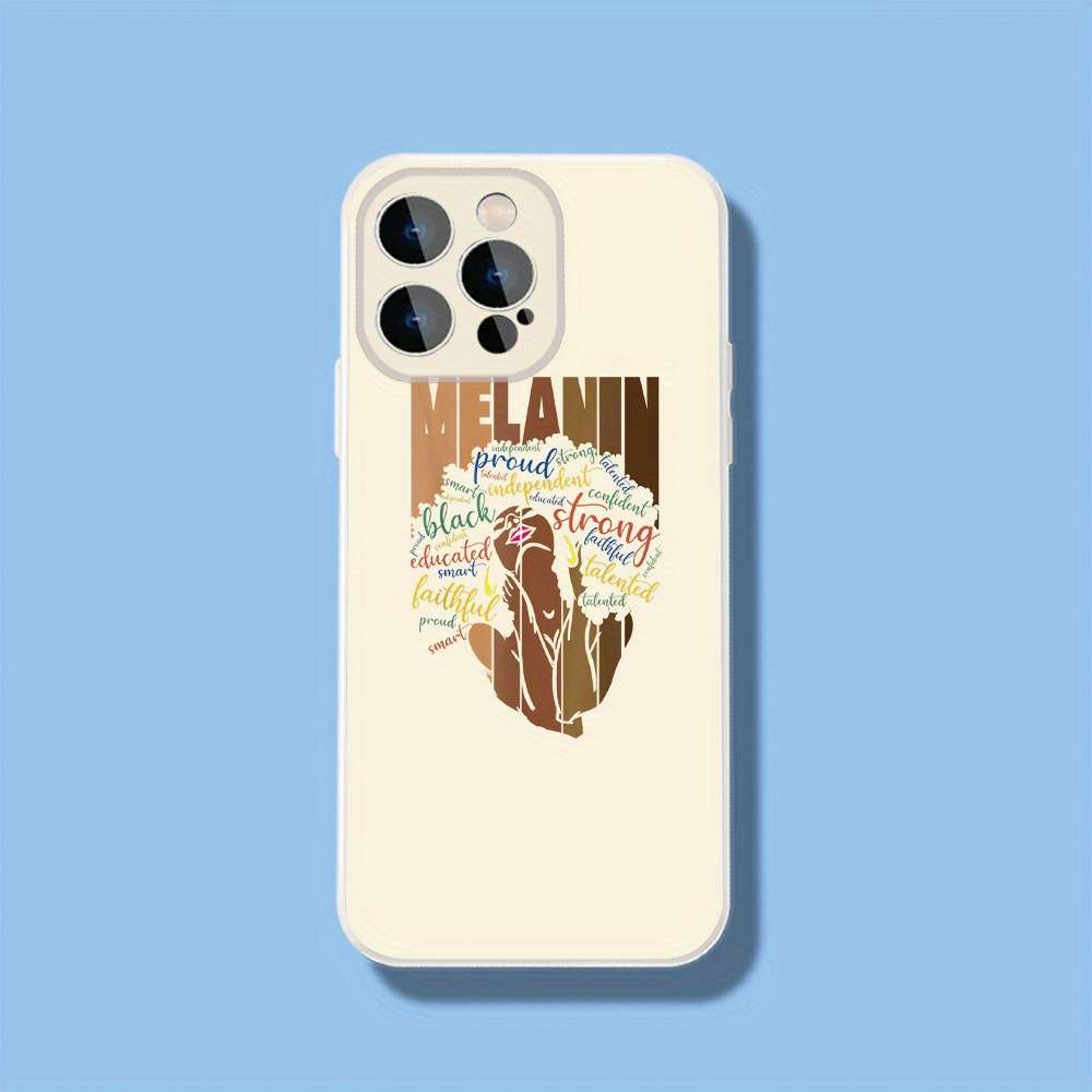 1Pc Black For iPhone 16 Plus Empowered Melanin Phone Case