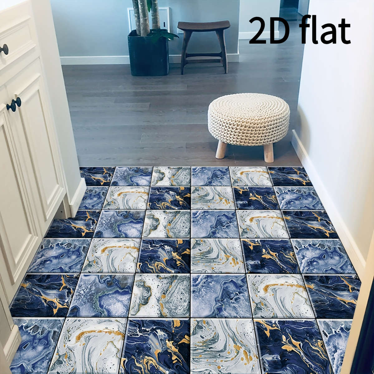 Self Adhesive Floor Stickers 10Pcs * 14.99Cm * 14.99Cm