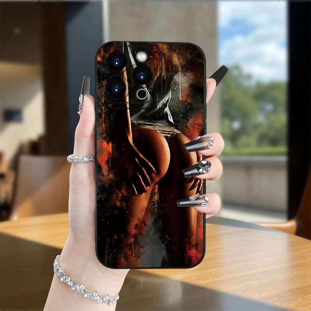 1Pc Black For iPhone 8 Sexy Butt Pattern Phone Case