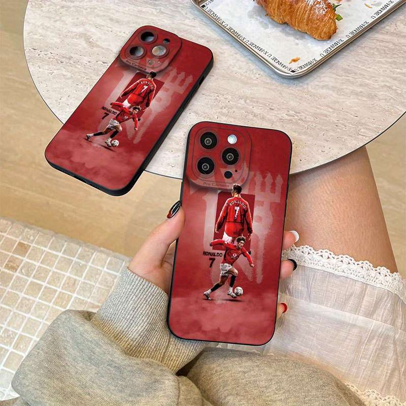 1Pc Black For iPhone 12 Pro Max Football Design Phone Case