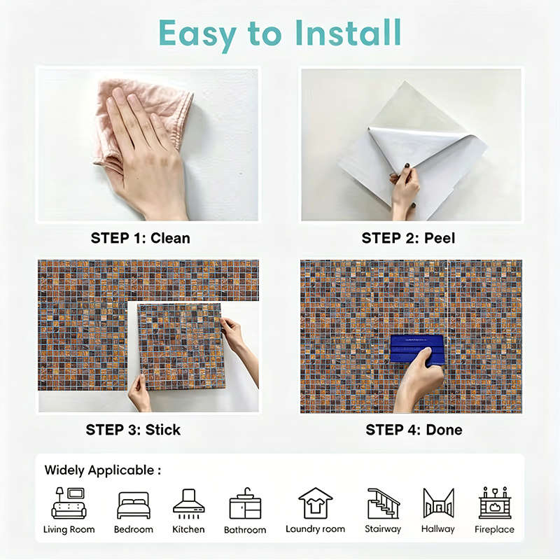 Self Adhesive Floor Stickers 11.81*11.81In30*30Cm